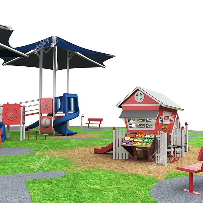 Imposing Playground Landscape Structures 3D model image 2