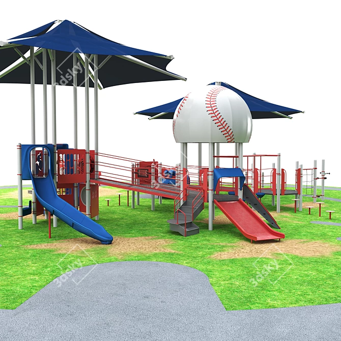 Imposing Playground Landscape Structures 3D model image 3