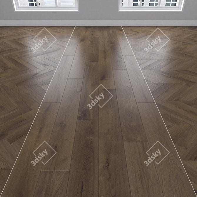 Oak Parquet Variety Set 3D model image 1