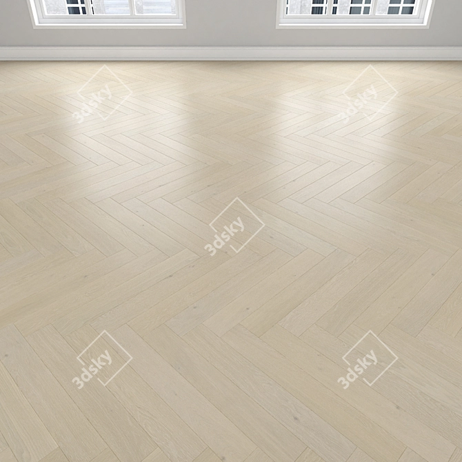 Oak Parquet Flooring Collection 3D model image 3