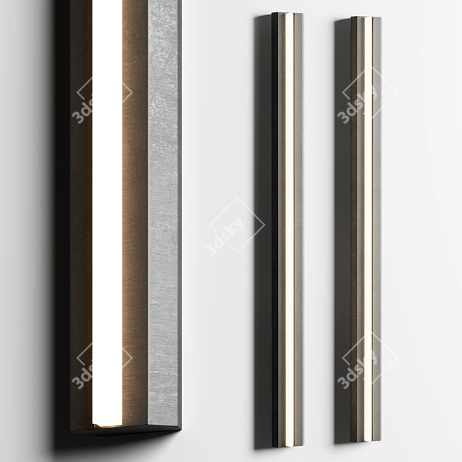 Elegant Murano Glass Wall Light 3D model image 1