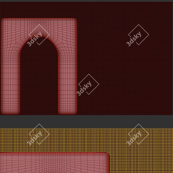 Dimensional Wall Panel 09 3D model image 3