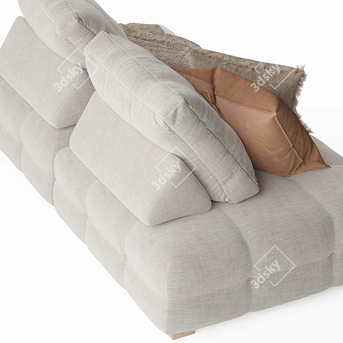 Natural Rattan Crosby Sofa 3D model image 5