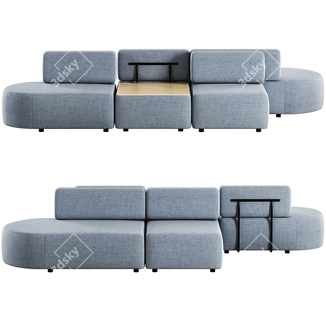 Inclass Entropy Modular Sofa 3D model image 5