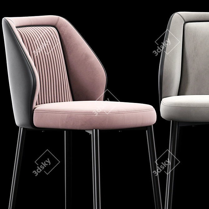 Marcello Faux Bar Stool Set 3D model image 2