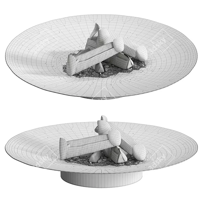 Atilla Fire Pit with Coronalight 3D model image 3