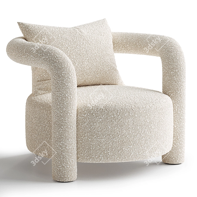 Sleek Marmont Accent Chair 3D model image 1