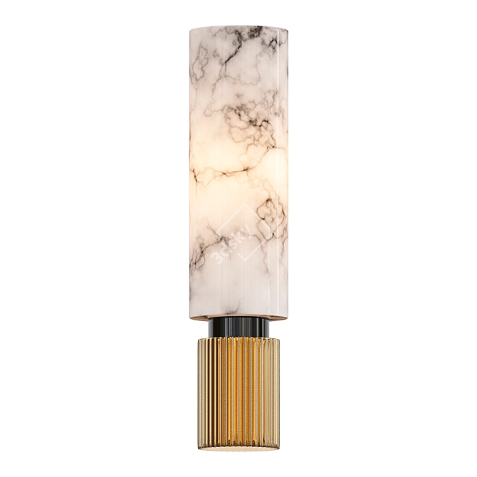 Elegant Santorini Marble Wall Lamp 3D model image 3