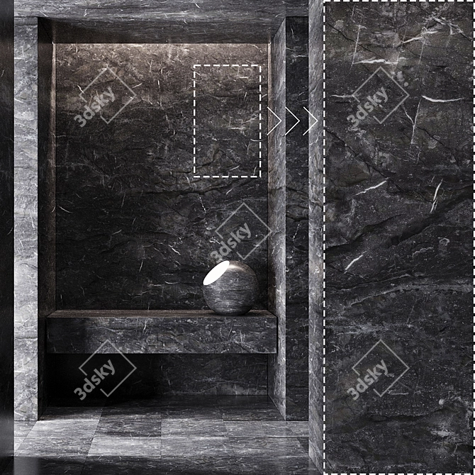 Corona Marble Stone Textures Kit 3D model image 1