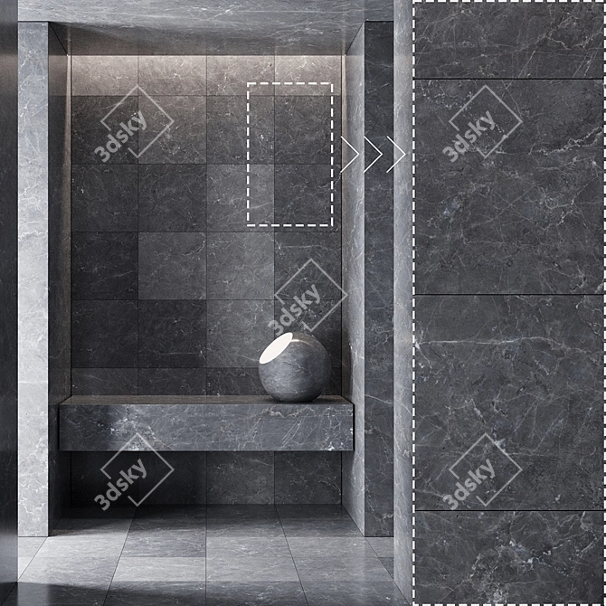 High-Detail Marble Stone Panels 3D model image 4