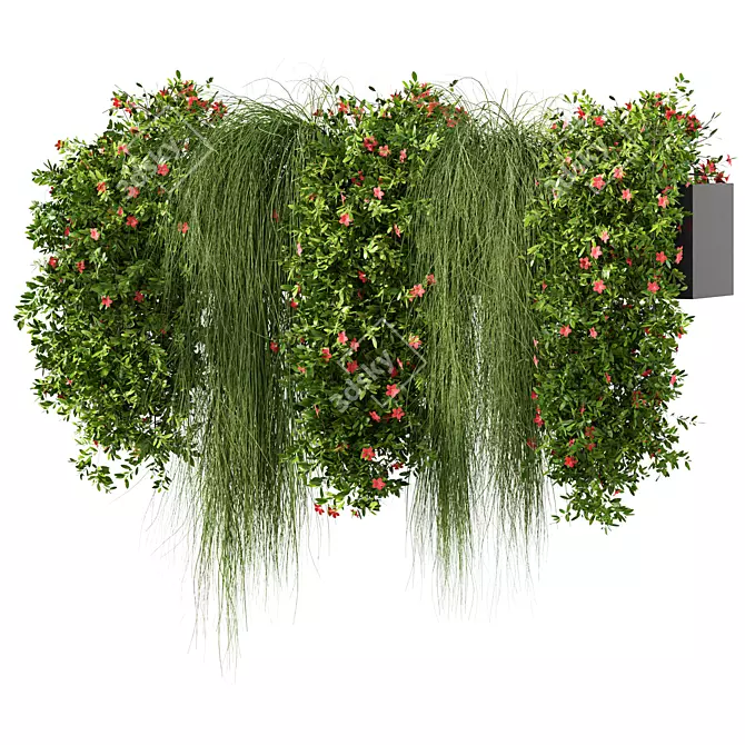 Outdoor Hanging Plant Set Display 3D model image 1