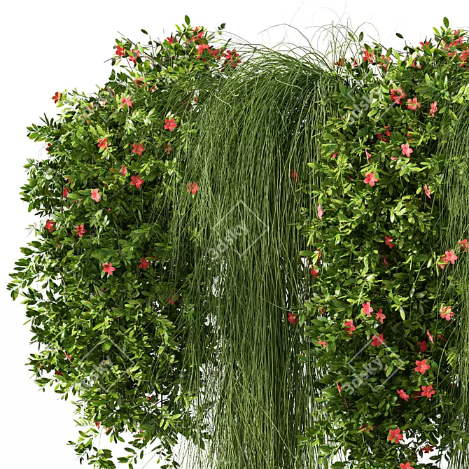 Outdoor Hanging Plant Set Display 3D model image 2