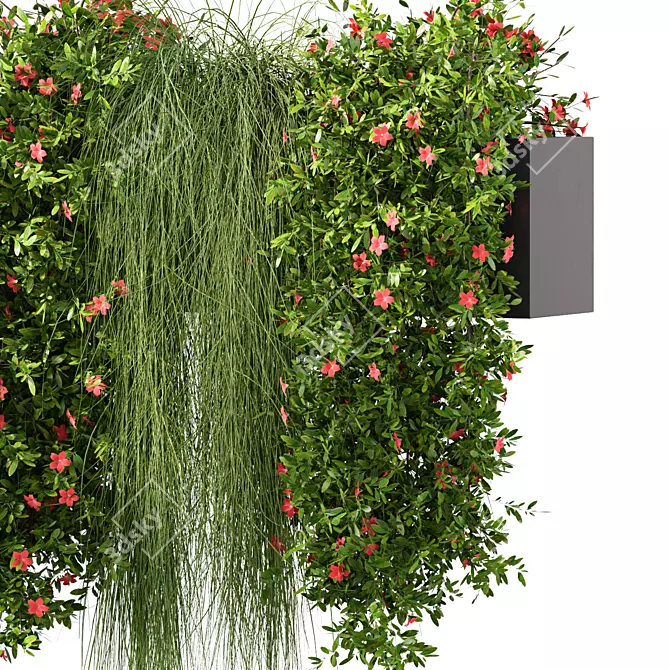 Outdoor Hanging Plant Set Display 3D model image 4