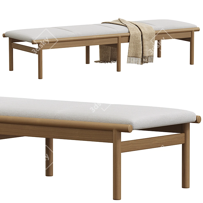 Elegant Neuf Daybed, Versatile Beauty 3D model image 2