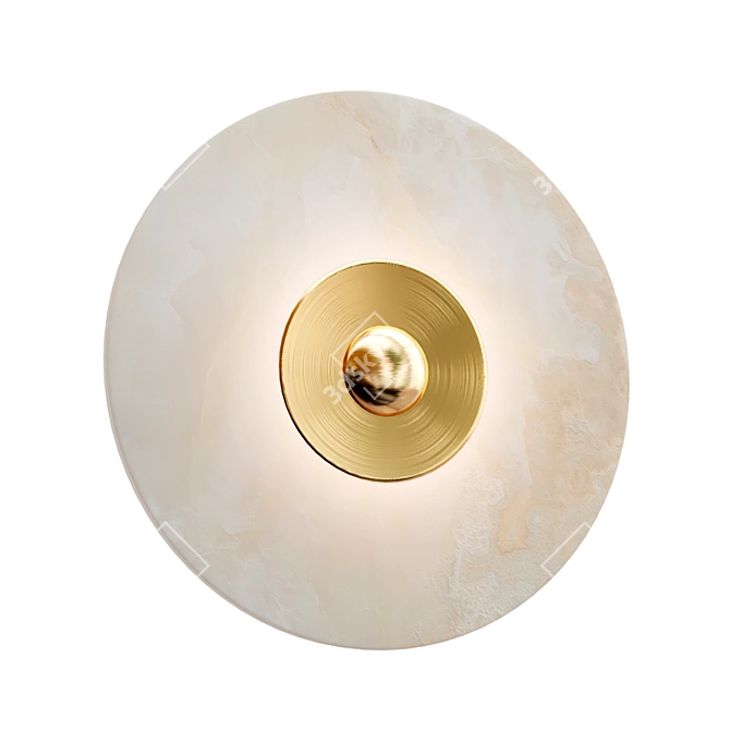 ALMA Gold Metal Wall Lamp 3D model image 1