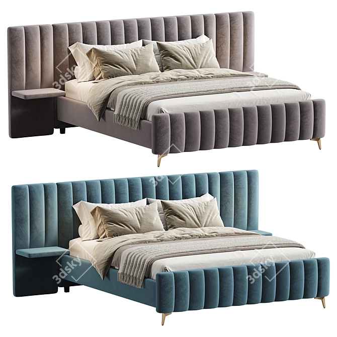 Modern Furnico Charmant Bed 3D model image 3