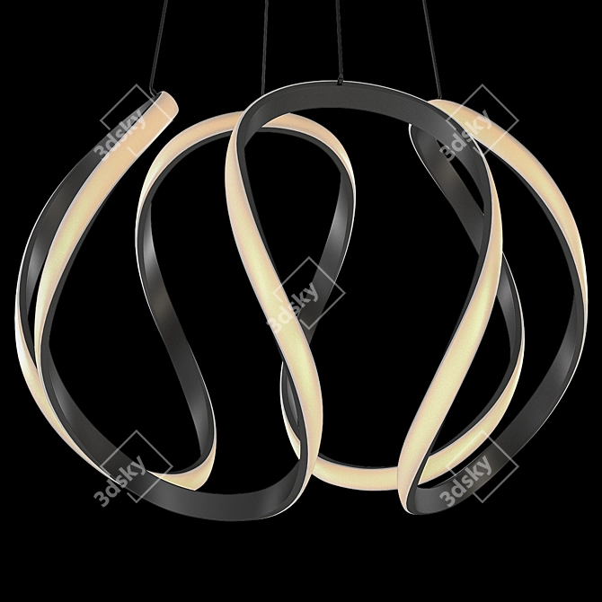 Sleek Euphoria LED Pendant Light 3D model image 2