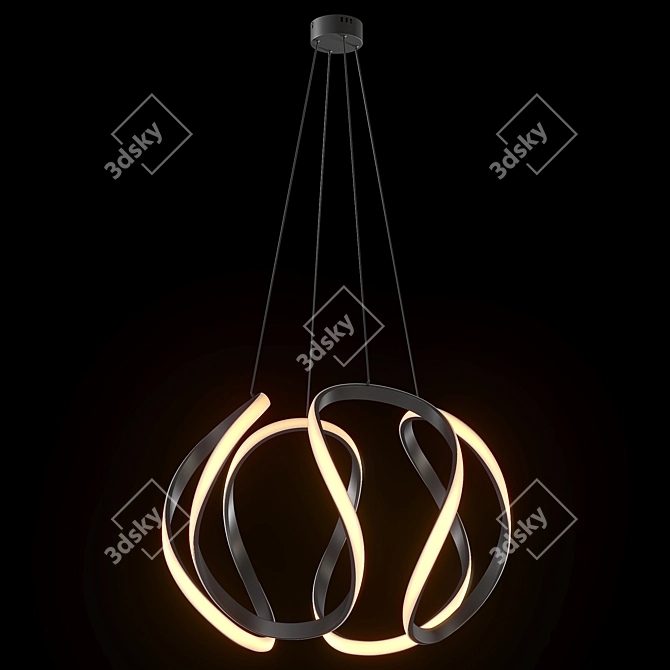 Sleek Euphoria LED Pendant Light 3D model image 4