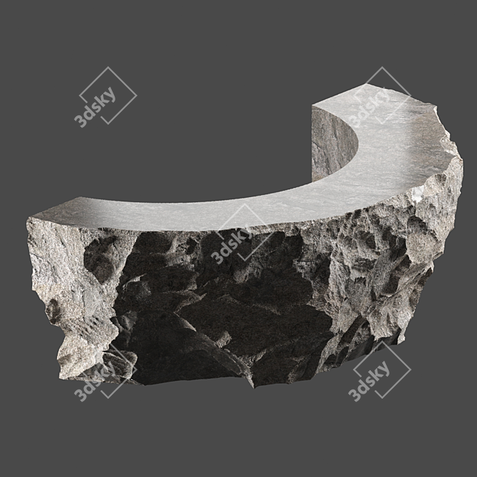 Handcrafted Stone Island Table 3D model image 5