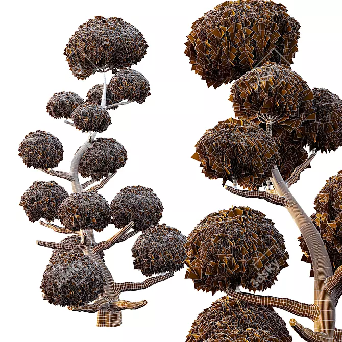 Sphere Tree Models Bundle 3D model image 2