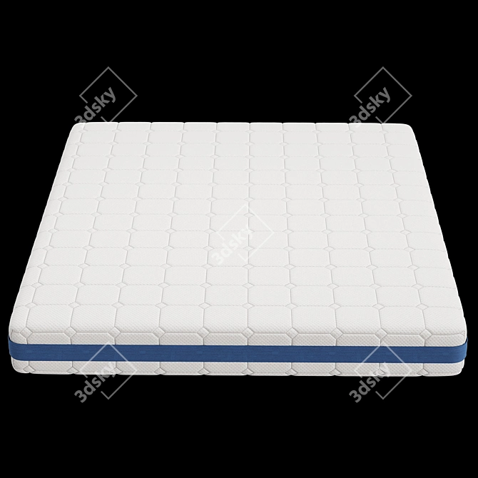 Luxury Cashmere Mattress 160x190 cm 3D model image 2