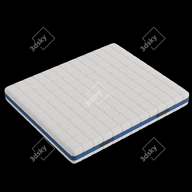 Luxury Cashmere Mattress 160x190 cm 3D model image 3