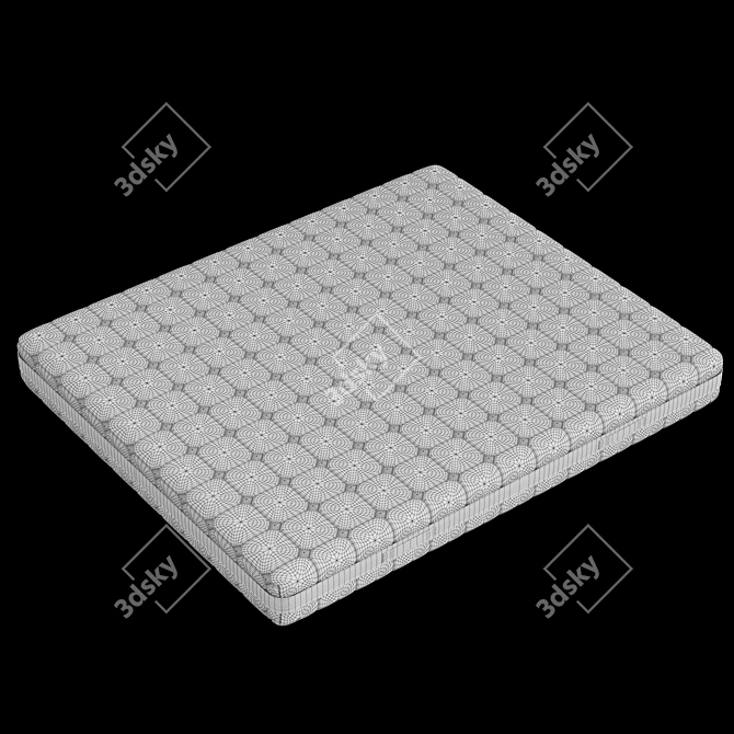 Luxury Cashmere Mattress 160x190 cm 3D model image 5