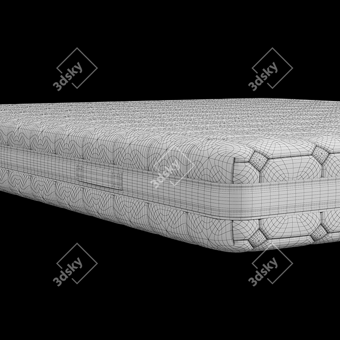 Luxury Cashmere Mattress 160x190 cm 3D model image 6