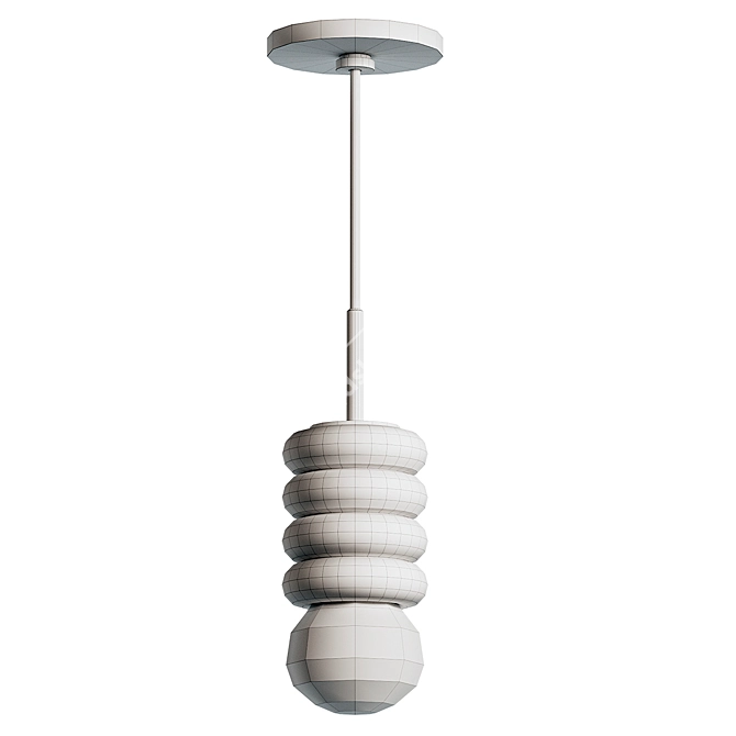 Elegant Bibi Pendant Light Fixture 3D model image 2