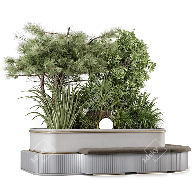 Lush Backyard Bush and Trees 3D model image 4