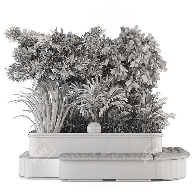 Lush Backyard Bush and Trees 3D model image 5