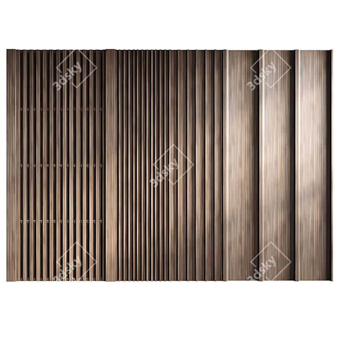 Large Wood Wall Panel, Obj 3D model image 6