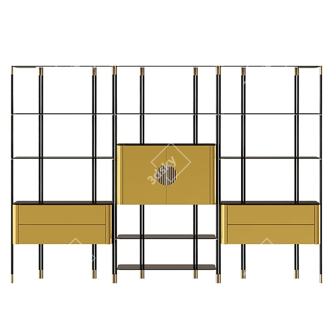 Modern Murray Bookcase Design 3D model image 1