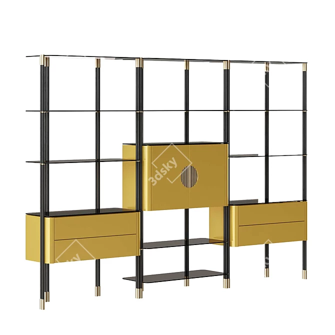 Modern Murray Bookcase Design 3D model image 2