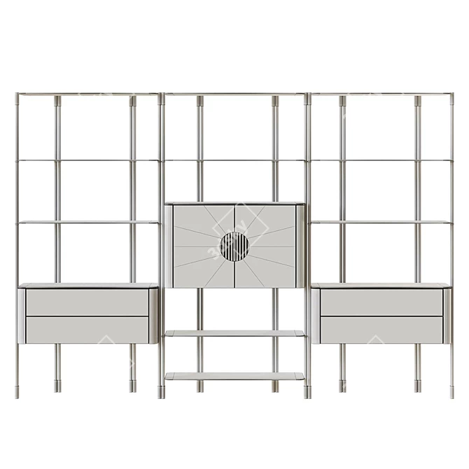 Modern Murray Bookcase Design 3D model image 4