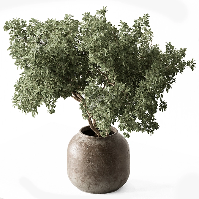 Elegant Green Branch Bouquet 3D model image 4