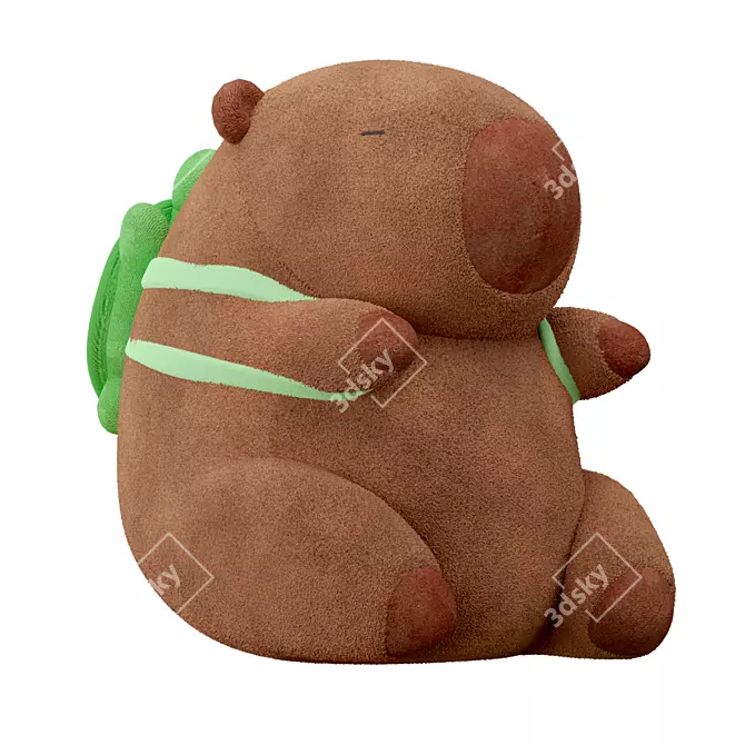 Capibara Plush Toy for Decor 3D model image 1