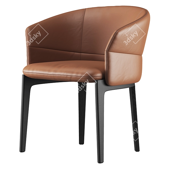 Elegant Devon Chair Design 3D model image 2