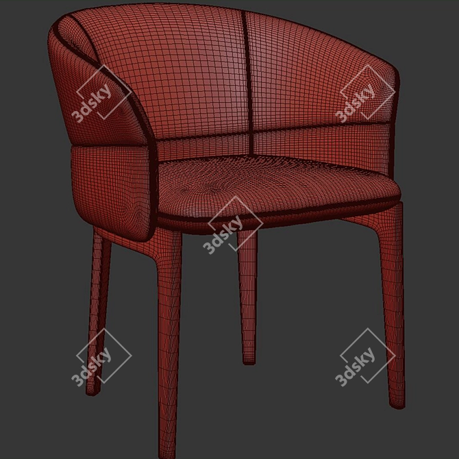 Elegant Devon Chair Design 3D model image 4