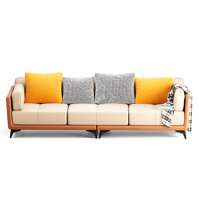  Leather Sofa 3D Model - 3Ds Max 3D model image 2