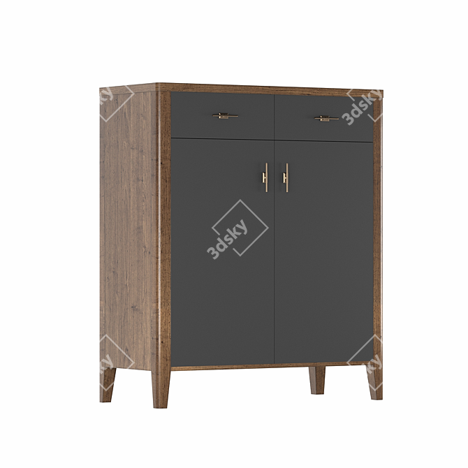 Parisian Chic Bureau with Elegant Design 3D model image 1