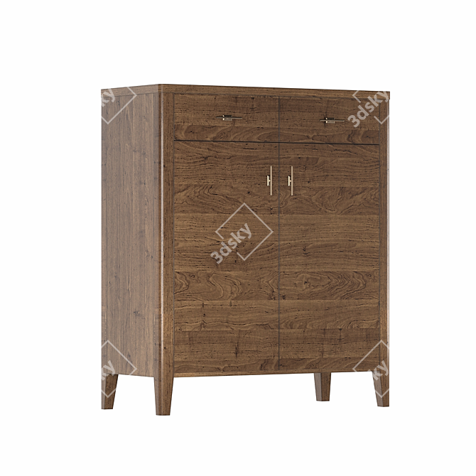 Parisian Chic Bureau with Elegant Design 3D model image 3