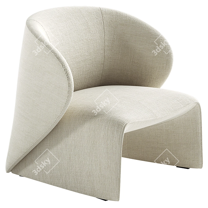 Contemporary Narinari Armchair, B&B Italia 3D model image 2