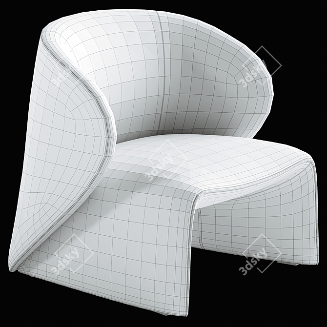 Contemporary Narinari Armchair, B&B Italia 3D model image 4