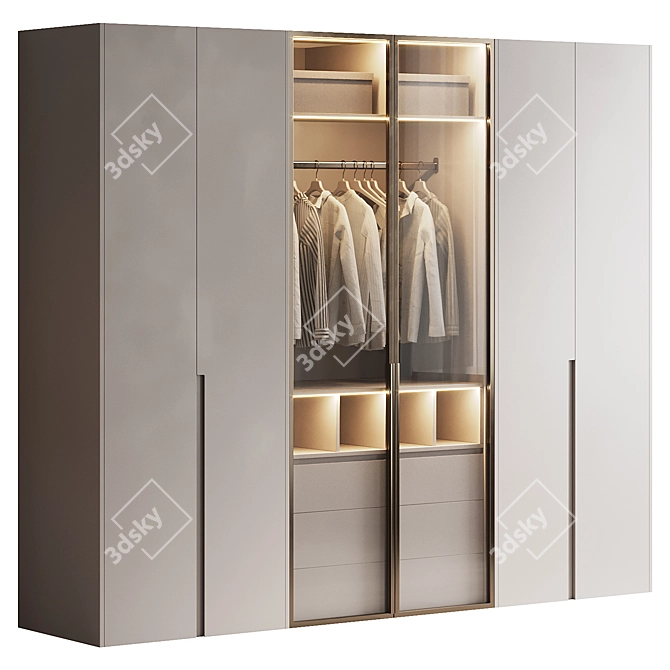 VRAY Converted Materials Wardrobe 3 3D model image 1