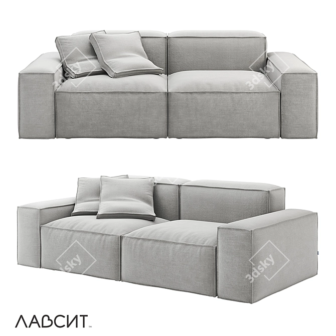 Davis K3 Modular Sofa - Minimalist Design 3D model image 3