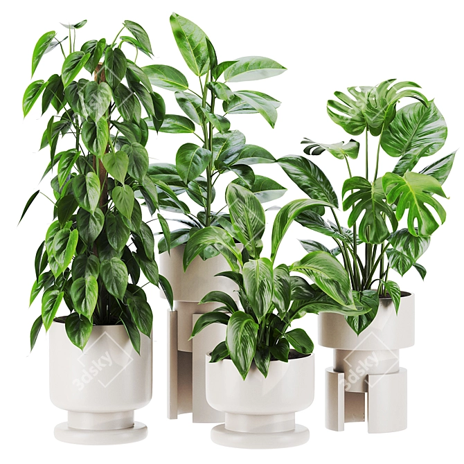 Vibrant 3D Plants Collection Kit 3D model image 1