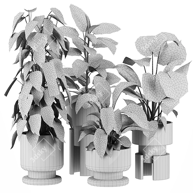 Vibrant 3D Plants Collection Kit 3D model image 2