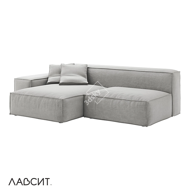 Russian Minimalist Deep Sofa 3D model image 1