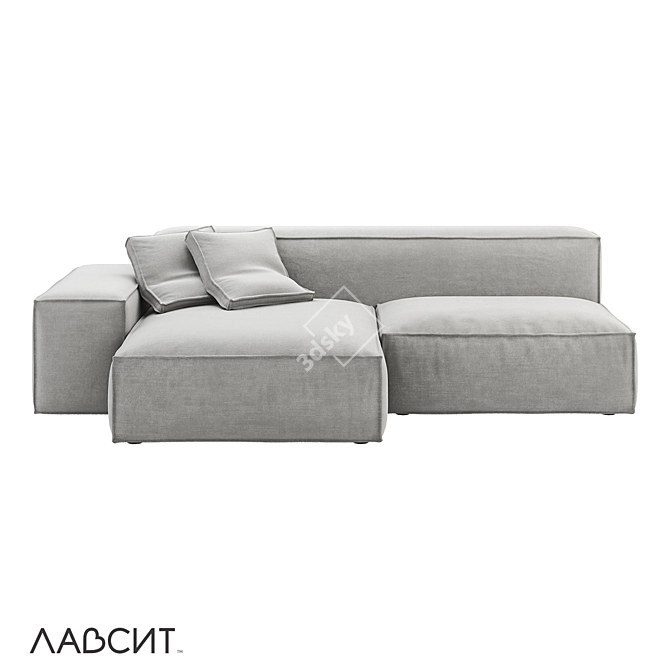 Russian Minimalist Deep Sofa 3D model image 2